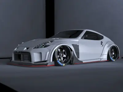 Nissan 370z Varis Wide Body Model 3D model