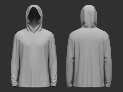 Male Hooded Jersey 2 3D model