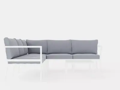 Gothenburg sofa set Low-poly 3D model