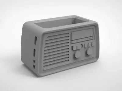 retro speaker pattern vase 3D print model