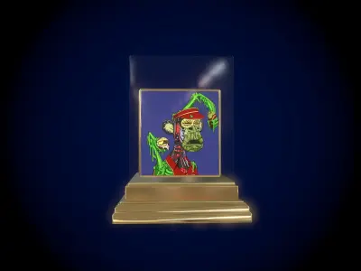 Mutant Ape 25 Gold Club Low-poly 3D model