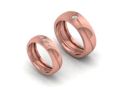 Band ring 3D print model 3