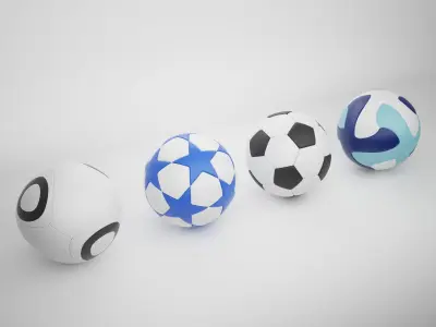 4 Balls soccer ball - soccer ball Free 3D model