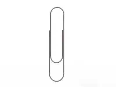 Paperclip paper clip Low-poly 3D model