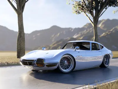 Toyota 2000GT Low-poly 3D model