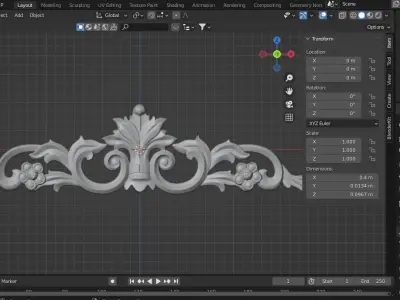Flower Decor for wood carving 3D print model
