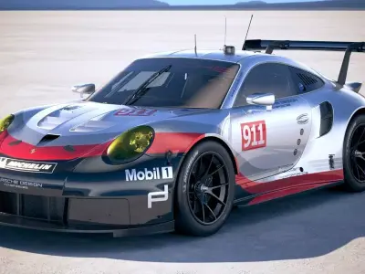 Porsche 911 RSR 2017 3D model