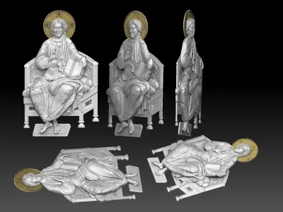 Jesus Christ Enthroned 3D print model