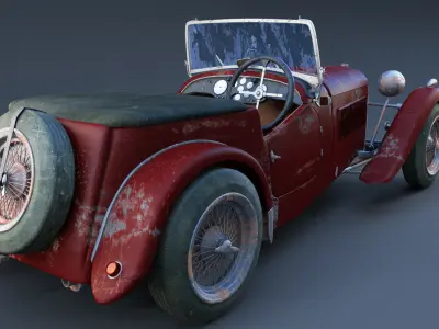 Vintage HRG sports car 1948  3D model