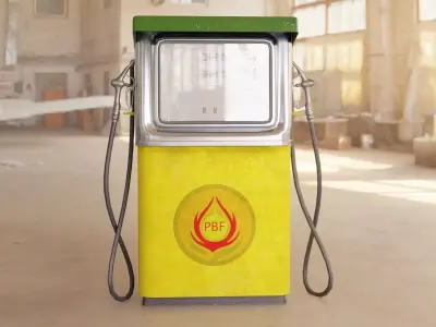 Vintage Fuel Pump Low-poly 3D model