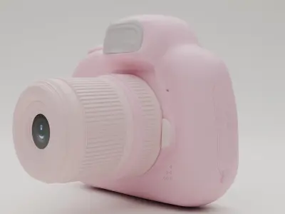 Kids camera Low-poly 3D model