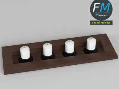 Candles decoration 3D model