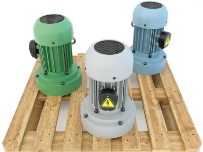 Machine tool vertical Electric Motor 3D model