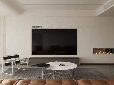 A Seamless Blend of Comfort and Style in 3D Living Spaces 3D model