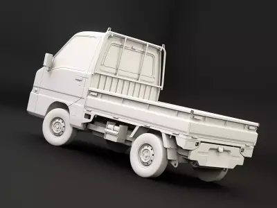 Subaru Sambar Kei Truck UT Low-poly 3D model
