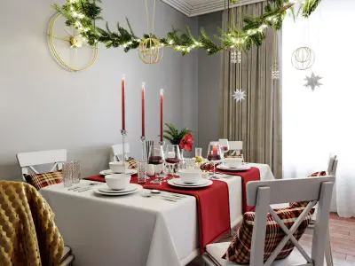 Christmas decor set 05 3D model