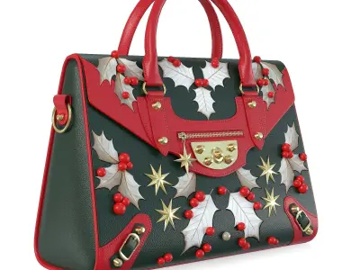 Christmas Fashion HandBag Low-poly 3D model