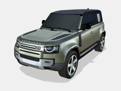 Land Rover Defender 110 2020 Low-poly 3D model