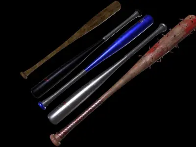 Baseball Bats Pack Low-poly 3D model