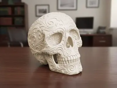 Ornate Skull 3D Printable 3D print model