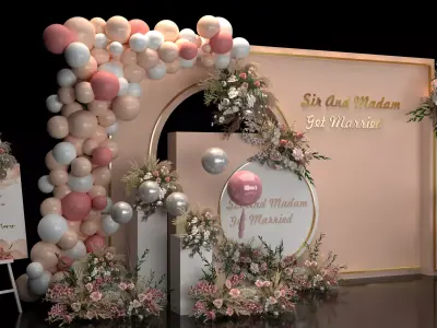 wedding stage 3D model