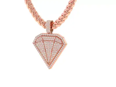 Dimond Hip Hop Pendant  3D print model