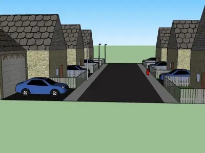 street plan of residential building Free low-poly 3D model