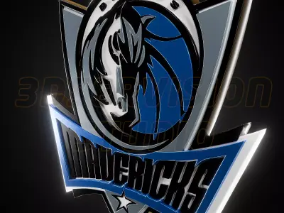 Dallas Mavericks logo - Cinematic - 3D print 3D model