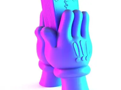 Bills Glove Money Grip toy 3D print model