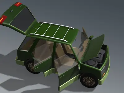 CarToon Basic Car Wagon 3D model