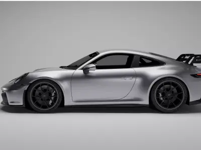 Porsche 911 GT3 2022 Low-poly 3D model