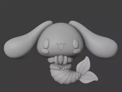 Mermaid sanrio cinnamoroll 24 3D print model