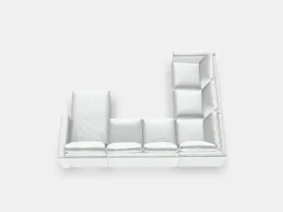 VIMLE corner sofa 5-seater Low-poly 3D model