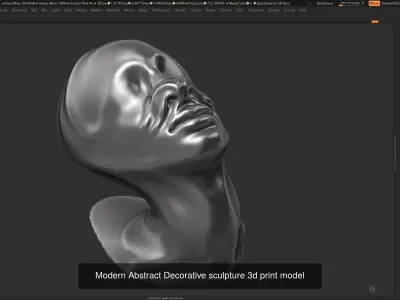 10 modern sculpture pack 3d print model  3D Model Collection