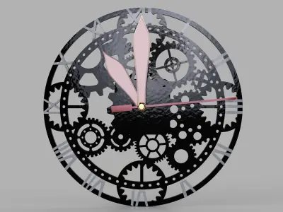 gear wall clock  3D print model