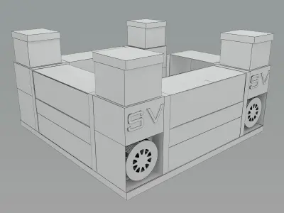  Booth Exhibition Stand a33 3D model
