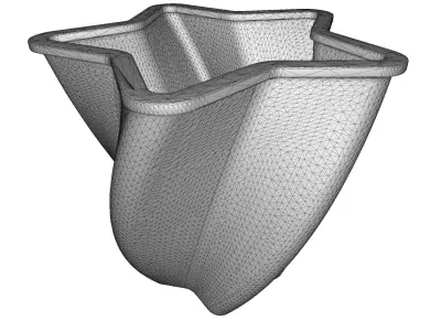 Stylish Color Vase Low-poly 3D model