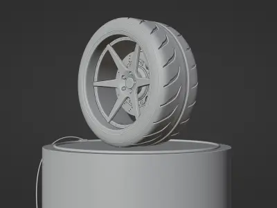 Toyo Tires Proxes R888-R Brembo Brake Rim 3D Blender  FBX OBJ  3D model