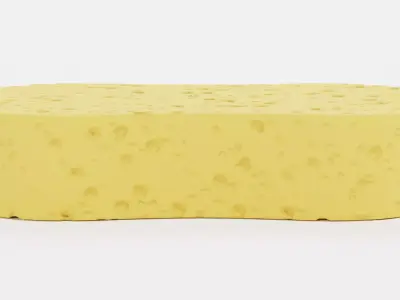 Sponge V2 - Curved Cellulose Cleaning Prop 3D model