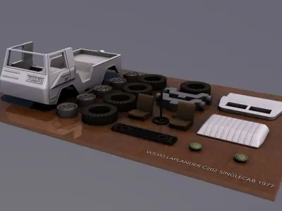 VOLVO LAPLANDER C202 SINGLECAB 1977 3D PRINT MODEL 3D print model