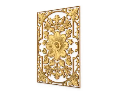 classical door decor 06 3D model