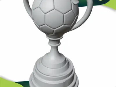 CUSTOM 3D FOOTBALL TROPHY 3D model