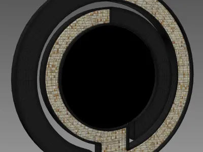 Zebra Mirror - Pont des Arts 3D model