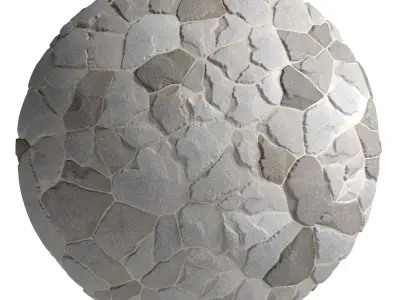 Ston Wall Material 2 - By 3 color Pbr By Sbsar 4k 3D model