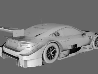 Lexus RC F GT500 Low-poly 3D model