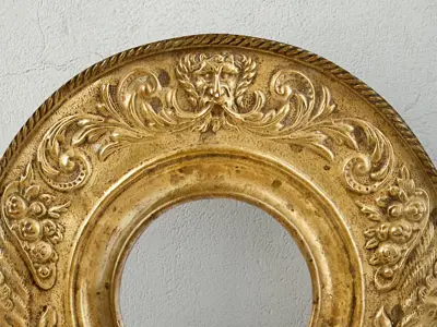 French Brass Repousse Stovepipe Surround 3D model