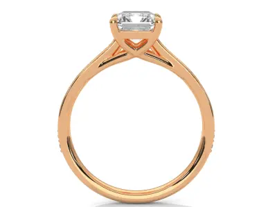 solitaire ring with detail images and 360 render videos 12 3D print model