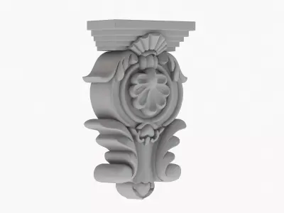 Scroll Corbel 15 3D model