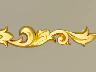 Pattern molding 3d model Low-poly 3D model