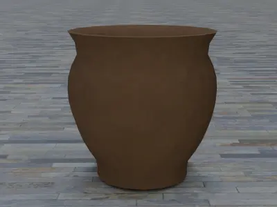 Clay Pots Low-poly 3D model